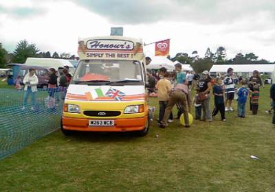 ice cream van & stalls at event